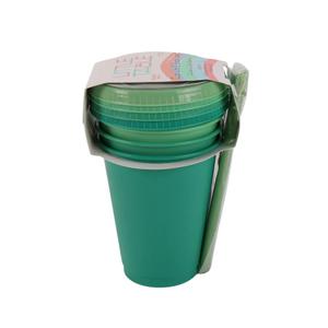 17 oz Tumblers with Lid and Straw- Greens