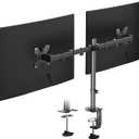 Pholiten Dual Monitor Stand, Heavy Duty Adjustable Monitor Arm Desk Mount for 2 Screens up to 32 Inches, Tilt, Swivel, Rotate, Supports 22 Lbs Per Monitor Arm
