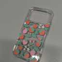 MOSNOVO for iPhone 17 Pro Case | Military Grade 6.6ft Drop Tested | Camera Control | Clear with Strawberry Garden Design