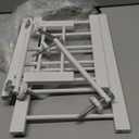 Fldofaves Dog Gate - 18"-45" Adjustable Extra Wide Metal Baby Gate to Step Over, 10" Tall Small Pet Gate with 3 Extension Kits, Pressure Mounted for Doorways & Stairs (White)