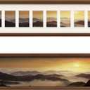 Hans 4"x16" Frames Collage Photo Frame Single Mat with Eight 1.5x2.5 Openings and Satin Solid Frame Horizontal or Vertical(8 Openings)