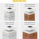 APONUO Solar Post Lights Outdoor, 2 Lighting Modes 16 LEDs Solar Post Cap Lights for 4x4 5x5 6x6 Vinyl Wooden Posts Waterproof Fence Posts Light Solar Powered for Deck/Fence/Porch (White,12 Pack)