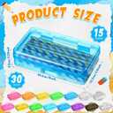 Patelai 30 Pcs Large Capacity Pencil Case Bulk Clear Hard Plastic Pencil Box Organizer with Snap Tight Lid Stackable Crayon Storage Box for Kids School Classroom Home Office 2 Style (Multicolor)