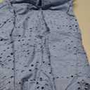 dowerme Women Summer Dresses 2026 Casual Sleeveless Crewneck A-Line Boho Lace Eyelet Cotton Tank Maxi Dress with Pockets M