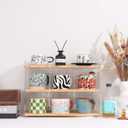 Coffee Mug Holder Wooden Cup Station Organizer 3-Tier Cup Holder for Coffee Bar Mug Display Rack for Countertop Mug Holder Shelf for Home Kitchen Pine Wood