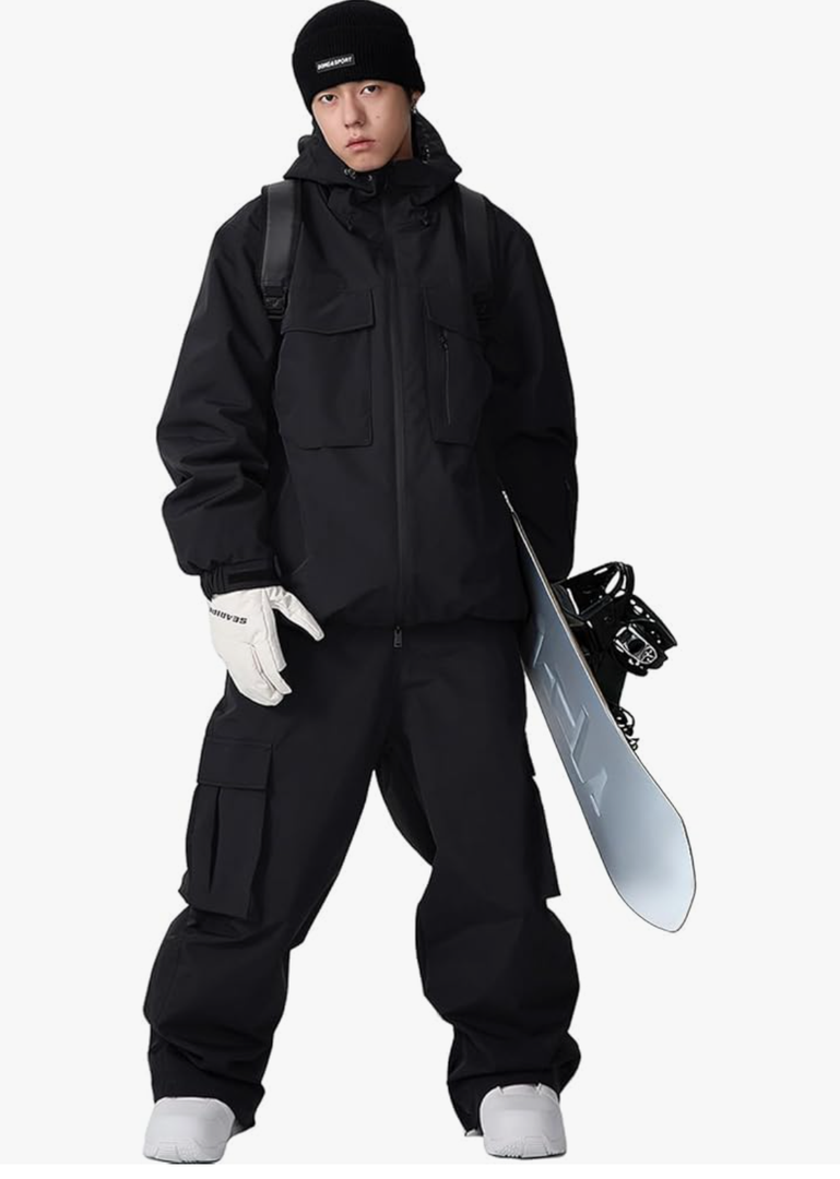 YEEFINE Women's Snow Snowboard Suits Baggy Men's Ski Jacket and Pants Set Insulated Snowsuits Waterproof Winter L