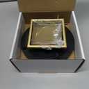 4 Inch Gold Shower Drain, SUS304 Stainless Steel Square Bathroom Floor Drain with Flange Reversible 2-in-1 Cover Insert Tiles for Filtering, Brushed Gold