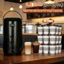 12 L/3.2 Gallon Electric Heating Insulated Beverage Dispenser, 75 Cup Cold&Hot Drink Dispenser with Temperature Display, for Juice, Milk, Coffee, and Hot Tea  