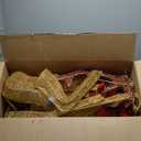 DUMOS 3-Piece Large Lighted Christmas Deer Family Set with 360 Bright LED Warm Lights Standing Reindeer, Lawn Decor, Indoor Outdoor Front Yard Holiday Decoration, Stakes, Zip Ties, Gold (4ft)