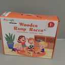 Wooden Ramp Racer. Race Track for Toddlers and 3 Wood Cars and 2 Balls,Toddler Toys for 1 2 3 Year Old Boy and Girl Gifts