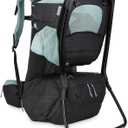 Thule Sapling Child Carrier Backpack - Machine Washable Seat - Self-Standing Frame - Adjustable padded straps for parents - Ergonomic seat with under-leg support for child - UPF 50 Sunshade (Black)