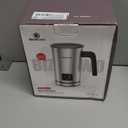 BIZEWO Milk Frother Electric, Warm and Cold Milk Steamer, 4 IN 1 Automatic Milk Warmer Stainless Steel with Touch Screen for Coffee, Latte, Macchiato, Cappuccino, Hot Chocolate (Silver)