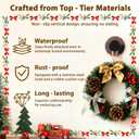 3 x 2-Pack Wreath Hanger for Front Door, Walnut Heavy Duty Suction Cup Reef Hook for Glass Window, Christmas/Thanksgiving/Halloween/July 4th/Easter/Valentine