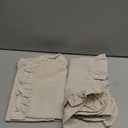 Waffle Weave Textured Throw Pillow Covers Set of 2 with Washed Cotton Retro Ruffle Flounces Trim Solid Decorative Pillow Cases for Home Livingroom and Bedroom Decor 18x18 Inch (Beige)