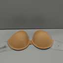 JOATEAY Women's Strapless Self Adhesive Bra Reusable Backless Sticky Push Up Bra Invisible (Pecan, Cup C)