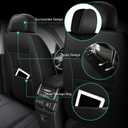 IKABEVEM 1:1 Custom Car Seat Covers Fit for Subaru Ascent 2019-2025 2026 Full Set 7 Seats Custom Seat Covers Waterproof Faux Leather Car Seat Protectors Compatible with Airbags (7 Seat, Black)