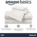Amazon Basics 4 Piece Breathable 100% Cotton Jersey Knit Sheet Set, Stretchy Lightweight, Includes Flat and Fitted Sheets, Pillowcase, Full, Oatmeal