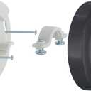 Danco 12009 Shower Arm Stabilizer Bracket and Flange Cover, Matte Black