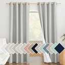NICETOWN Grey Full Shade Room Warming Linen Curtain Panels 84 inches Long, Pair of Energy Smart & Noise Blocking Out Blackout Drapes for Guest Room Window, Thermal Insulated Lined Window Dressing (52"W x 84"L (Pack of 2))