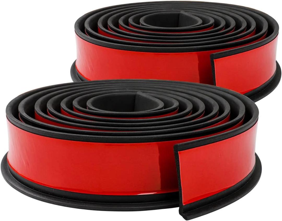 XmuxHai 2.17In(5.5CM)*11.5FT*2PCS Car Wheel Eyebrow Arch Trim Lips Strip Fender Flare Protector Universal Rubber Wheel Eyebrow Protector for Car and Truck Fender Flare Edge Trim (5.5CM)