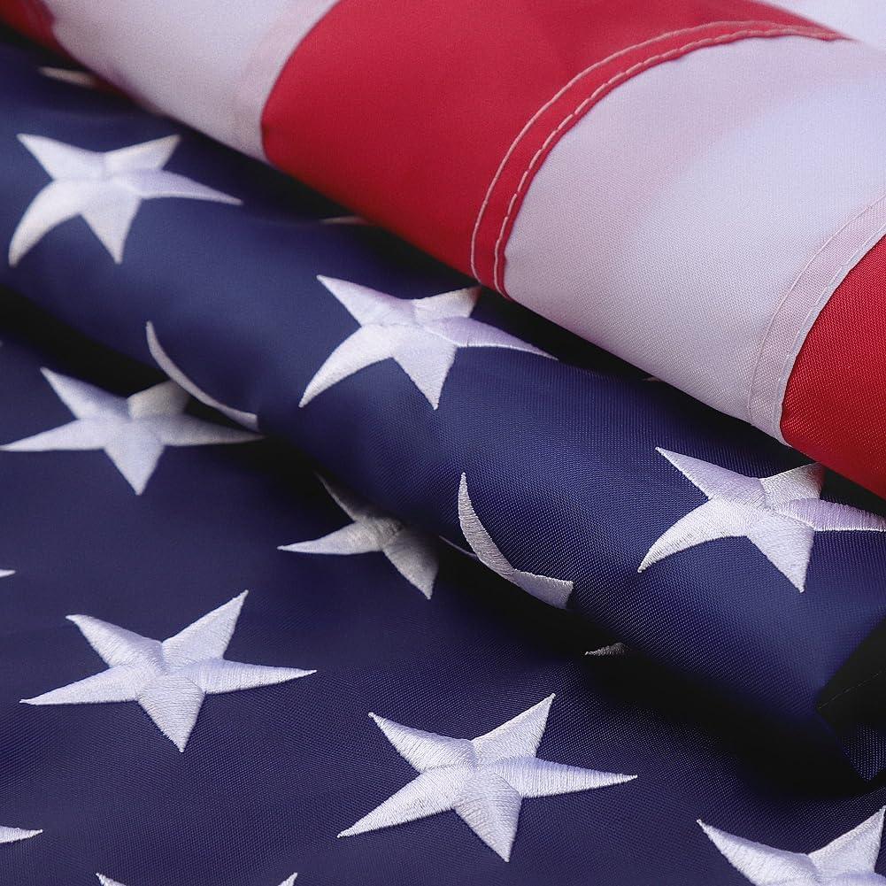 American Flag,5x8ft Outdoor Heavy Duty US Flag,American Flags for Outside Durable Nylon US Flags Sewn Stripes Embroidered Stars