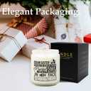 Funny Dear Sister Candle, Sister Gifts, Happy Birthday Gift Ideas for Her from Sisters Brother, Graduation Gifts for Sis, Happy Mothers Day Sisters, Lavender Scented Candle