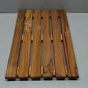 VaeFae Teak Shower Mat, Non-Slip Bath Mat, Luxury Spa Mat, Wooden Mat for Bathtub, 20 x 13 in