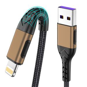 Durcord i Phone Charger, [MFi Certified] 3Pack 6FT USB A Cable for Long Charger Cable, Fast i Phone Charging Cord Compatible with with iPhone Xs Max/XS/XR/X/8/7/6S/6/Plus/SE/iPad(Brown)