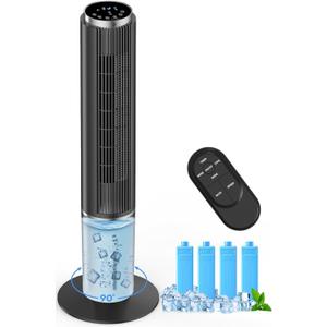 42 INCH Portable Air Conditioners w/LED Touch Screen, 4 Mode&3 Speed,1-Gal Tank for 15H Cooling Evaporative Air Cooler,12H Timer, No Hose No Window Needed, 90 Oscillating AC Unit for Bedroom