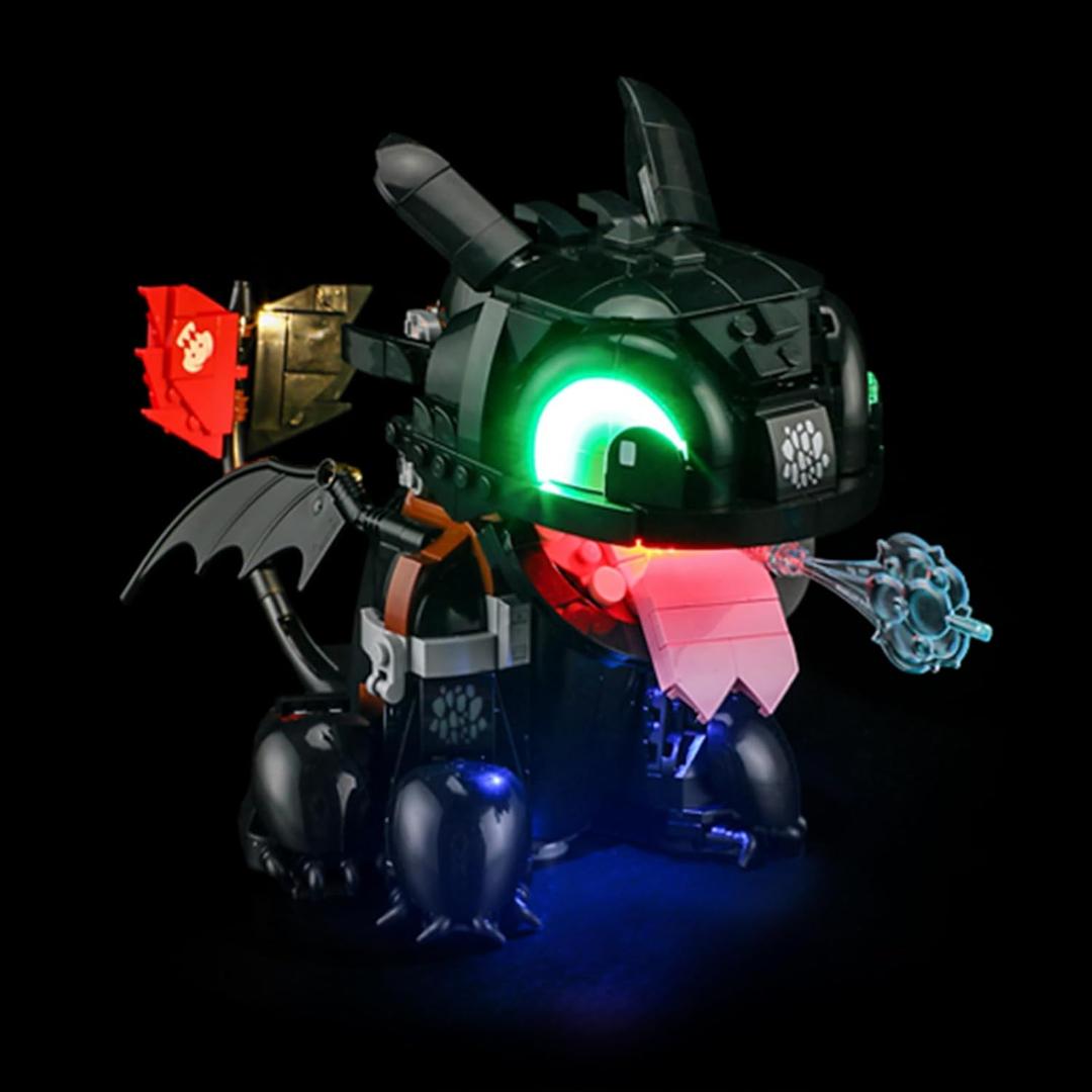 LED Light Kit for Lego 10375 How to Train Your Dragon: Toothless,Compatible with Lego 10375 Building Blocks Model(Not Include Blocks Set)