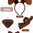 Syhood Puppy Dog Costume Set Ears Headband Bowtie Nose Tail Paw Gloves Accessories for Carnival