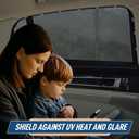 ZATOOTO Car Window Shade for Rear Side Window 2Pack, Magnetic Car Curtains Breathable Window Sunshade for UV Rays Protection, Baby Window Shade for Universal Fit