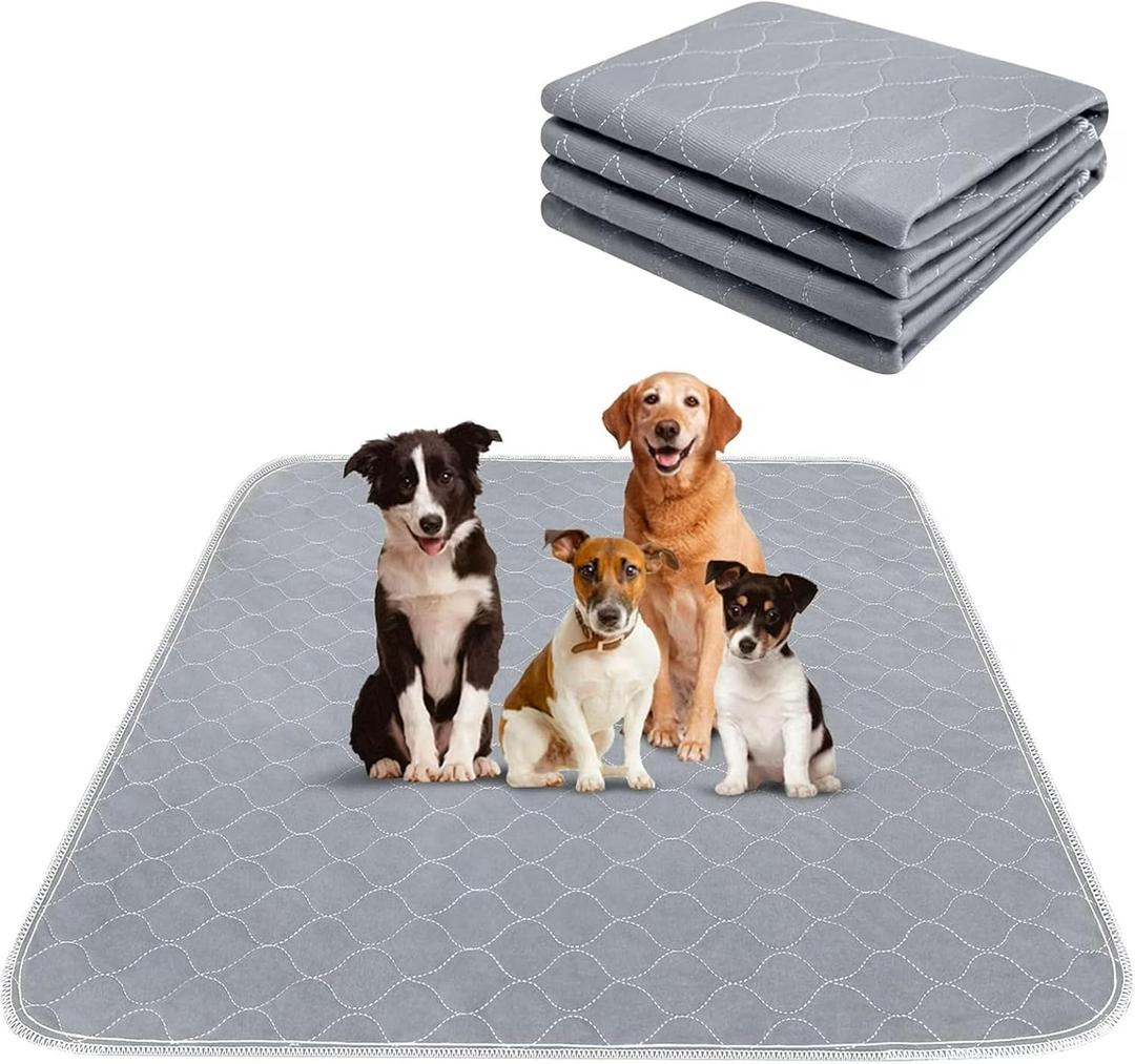 Conkote Reusable Pee Pads for Dogs Extra Large 60" x 48" Puppy Playpen Mat, Washable Pee Pads Heavy Absorbency Waterproof Dog Training Pads Non-Slip for Housebreaking, Whelping, Potty, Crate (48x60 Inch (Pack of 1))