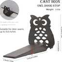 Linton-Cast Iron Door Stop - Heavy Duty Door Stop, Decorative Door Stopper,Door Stoppers for Bottom of Door & Functional with Anti-Slip Base - Ideal for Home & Office (Wall Protector Provided)