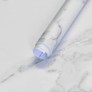 Extra Wide White Marble Contact Paper 48x78 inch Modern Marble Wallpaper Peel and Stick Countertop Waterproof Vinyl Wrap Removeble Self-Adhesive Wall Paper for Bathroom Kitchen Countertop