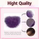 Fake Private Hair, Invisible Realistic Bikini Body Hair, Handmade full Lace Fake chest hair mustache for Men and Women (Purple)