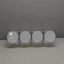 EBOOT 4 Pieces Plastic Candy Cookie Jars for Kitchen Counter Hexagon Cookie Jar with Lid Clear Candy Containers Laundry Pod Storage Container Dry Food for Buffet Dog Treats Craft(129 Oz)