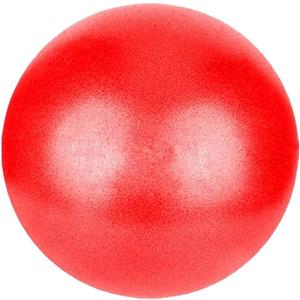 9 Inch Exercise Pilates Mini Yoga Balls Barre for Home Stability Squishy Training Physical Therapy Improves Balance with Inflatable Straw(Red)