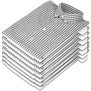 Adorila 10 Pack T Shirt Organizer Closet Organizer Clothing Trays, Detachable Stackable Clothes Receipt Board, Shirt Dividers File Organizer (White)