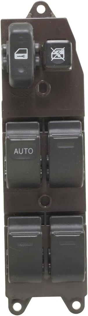 Front Left Driver Side Master Power Door Window Switch compatible with Toyota 98-98 4Runner / 00-01 Camry without Wood Grain / 00-04 Echo (year 98 99 00 01 02 03 04 1998 1999 2000 2001 2002 2003 2004)