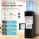 OSTBA Bottom Loading Water Dispenser, 3 & 5 Gallon Water Cooler | Hot, Cold and Room Temperature Water with LED Display, Child Safety Lock, Empty Bottle Indicator and Stainless Steel Tank