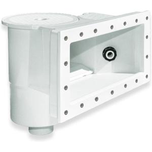 SWIMLINE HYDROTOOLS Standard Thru-Wall Above Ground Pool Skimmer Kit With WATER LEVELING SYSTEM | ABS Construction | Large Debris Basket| Snap-In & Removable Weir | Above Ground Pool Skimmer | Skimmer