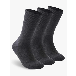 Facool Diabetic Socks for Men Women, Merino Wool Non-Binding Top Crew Socks with Cushion Sole, Seamless Toe 3 Pairs