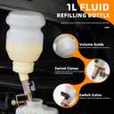 FOUR UNCLES Brake Bleeder Vacuum Pump Kit - Pneumatic Brake Fluid Extractor with 1L Refilling Bottle for Brake Fluid Bleeding, One-Person Operation