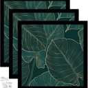 Black Picture Frame Set of 3, 8x8 Picture Frame for Square Photo Poster Canvas Certificate Document Display Horizontally or Vertically High Transparent Wall Gallery(Size 8 x 8 inches)