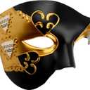 Hoshin Masquerade Mask, Half-Face Mardi Gras Decorations Venetian Masks for Mens