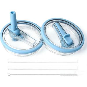 Tumbler Lid Replacement for Hydrojug Traveler 40oz Water Bottle With Handle(ONLY), Flip Straw Lid for Hydrojug 40oz Tumbler, Accessories for Hydro Jug, Leak Proof and BPA Free(Light Blue)