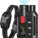 Dog Shock Collar with Remote Control,2000FT Range Dog Training Collar with 4 Training Modes,IP67 Waterproof Dog Bark Collar for Small Medium and Large Dogs(8-150lbs) (Black)