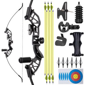 Recurve Bow Set for Adults, Adjustable Draw Weight, 52IN
