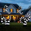 Halloween Inflatable Sandworm Decoration, 7.2FT Giant Blow Up Halloween Outdoor Yard Decor with Built-in LED Lights, Scary Holiday Prop for Lawn, Garden, Party, Haunted House
